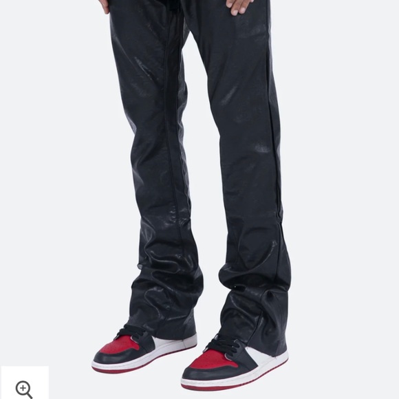 BI69 Leather Flare Pants - Picture 1 of 3